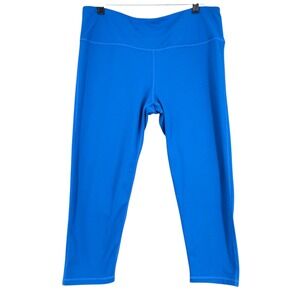 TeMa Athletics Women's‎ XXL Blue Capri Leggings Activewear Workout Pants